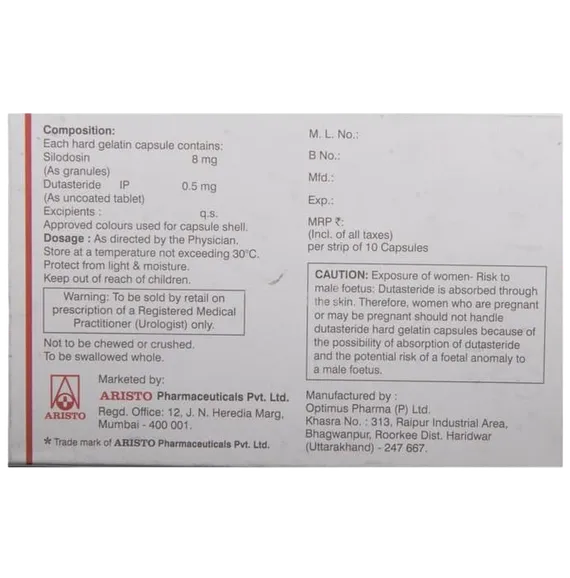 prostagard d 8mg capsule 10's